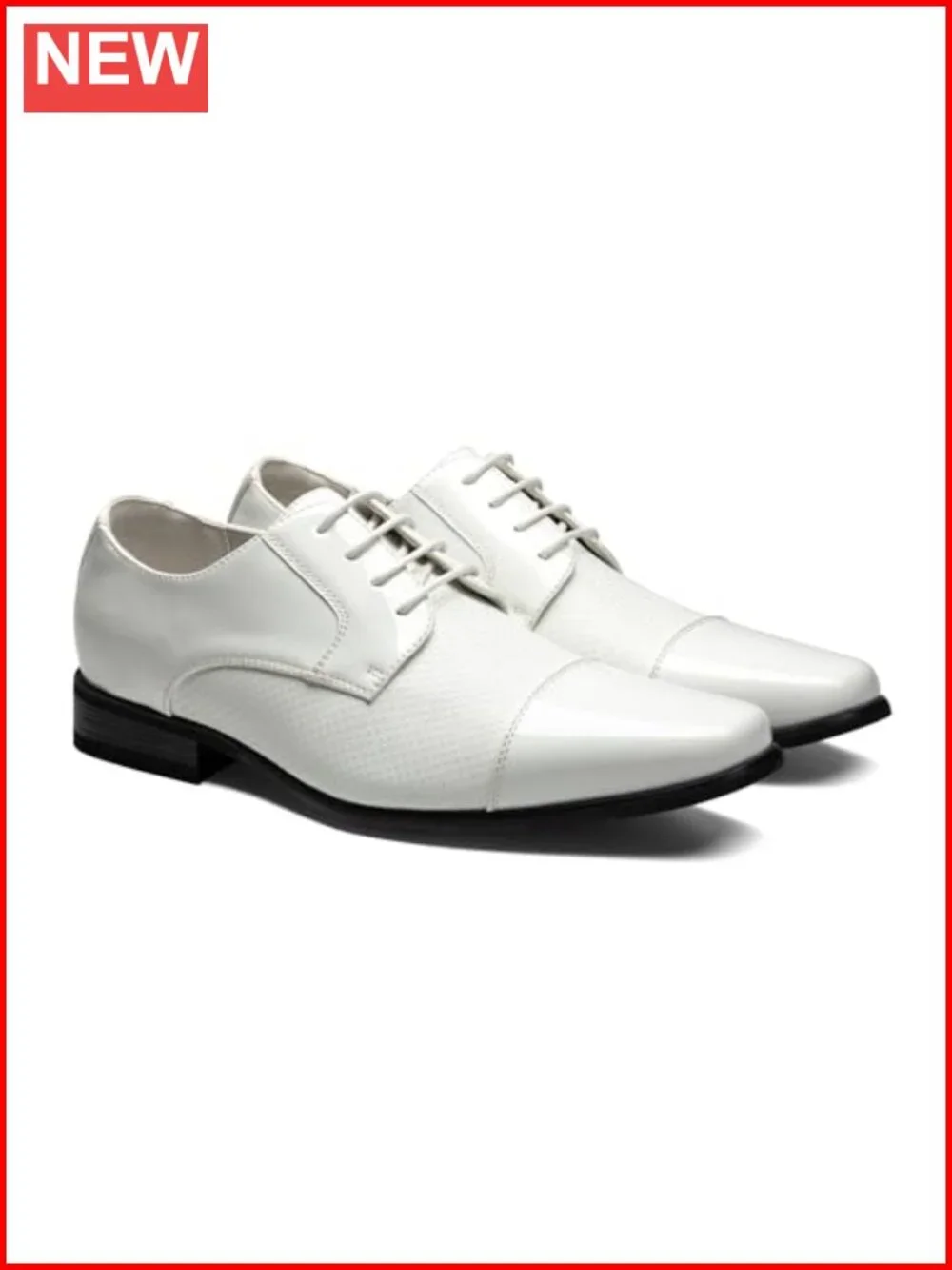 Patent Vegan Leather Men's Oxford Dress Shoes Lace-up Formal